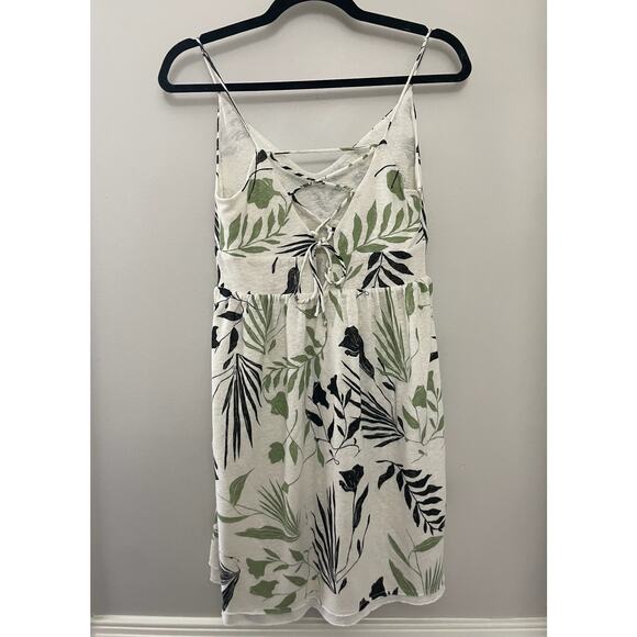 For Days Linen Blend Beach Travel Resortwear Tie Back‎ Dress Small - Picture 6 of 7